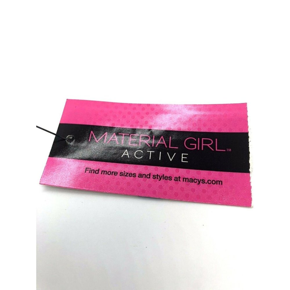 Material Girl Active Juniors' Women's Mesh-Back Tank Top,‎ White/Black XL - Picture 7 of 8